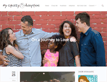 Tablet Screenshot of mycrazyadoption.org